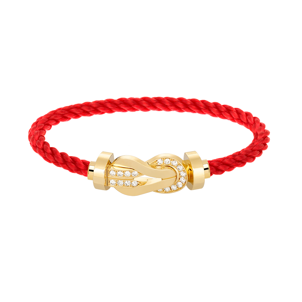 [GALE]CHANCE LARGE 8 FIGURE BUCKLE HALF DIAMOND BRACELET GOLD