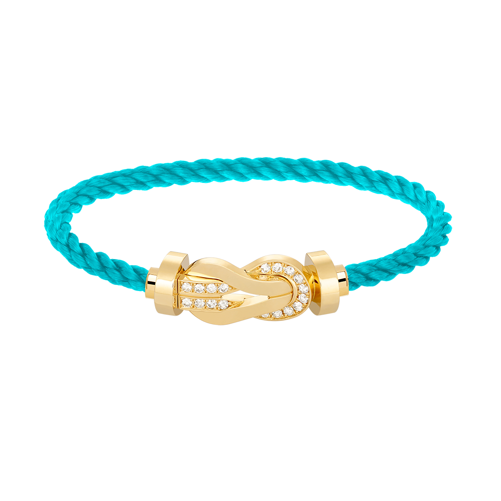 [GALE]CHANCE LARGE 8 FIGURE BUCKLE HALF DIAMOND BRACELET GOLD