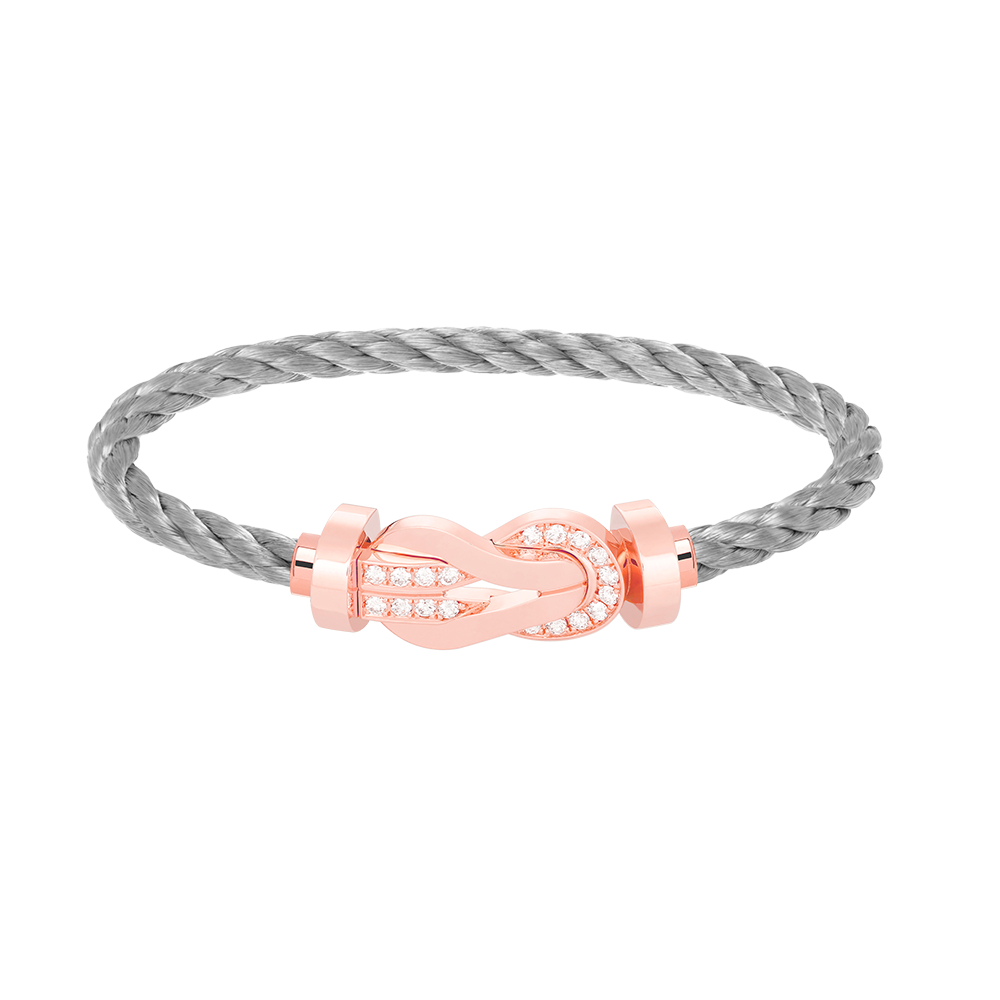 [GALE]CHANCE LARGE 8 FIGURE BUCKLE HALF DIAMOND BRACELET ROSE GOLD