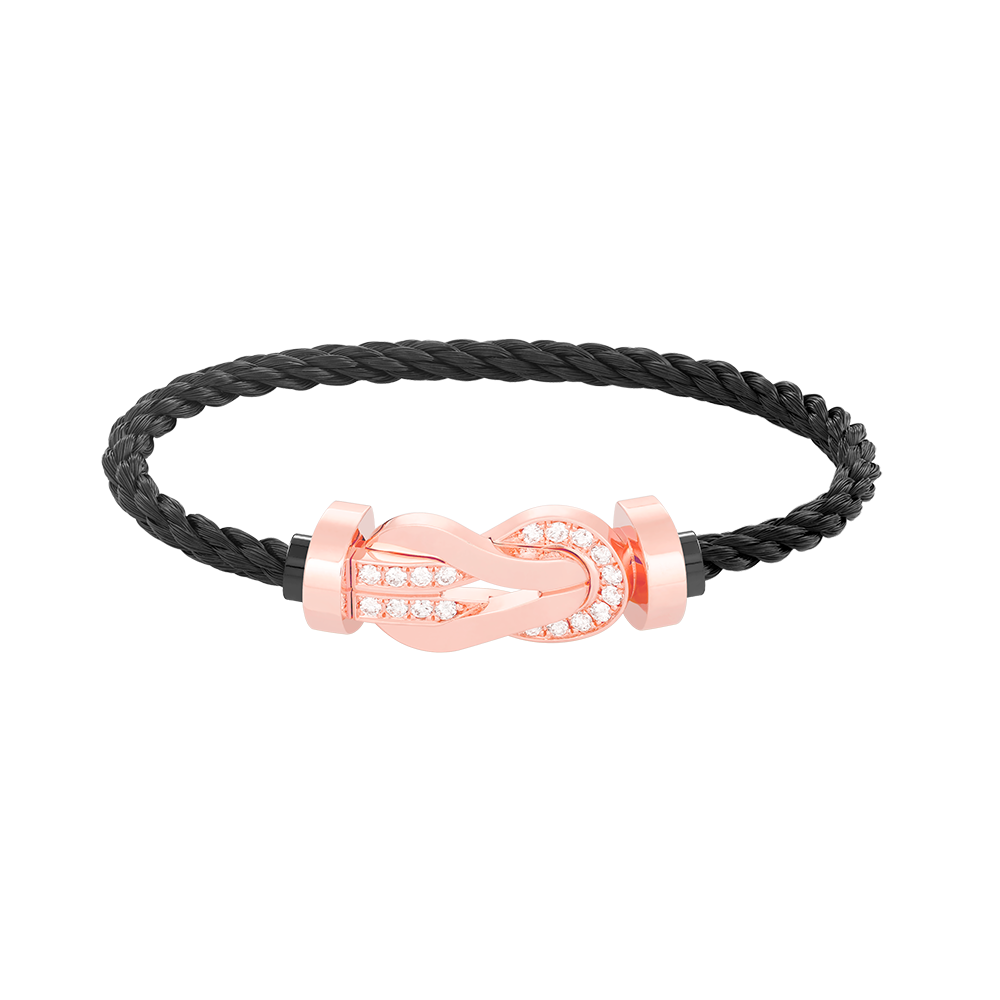 [GALE]CHANCE LARGE 8 FIGURE BUCKLE HALF DIAMOND BRACELET ROSE GOLD