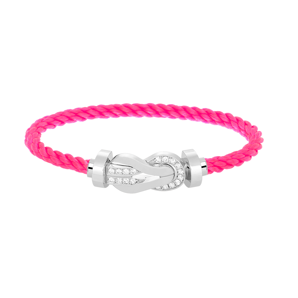 [GALE]CHANCE LARGE 8 FIGURE BUCKLE HALF DIAMOND BRACELET SILVER