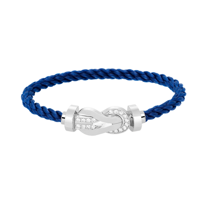 [GALE]CHANCE LARGE 8 FIGURE BUCKLE HALF DIAMOND BRACELET SILVER