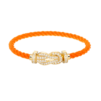 [GALE]CHANCE LARGE 8 FIGURE BUCKLE FULLDIAMOND BRACELET GOLD