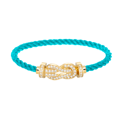 [GALE]CHANCE LARGE 8 FIGURE BUCKLE FULLDIAMOND BRACELET GOLD