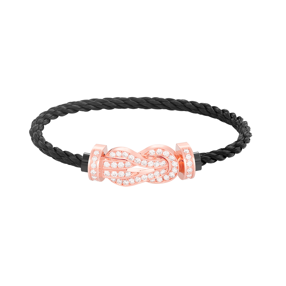 [GALE]CHANCE LARGE 8 FIGURE BUCKLE FULL DIAMOND BRACELET ROSE GOLD