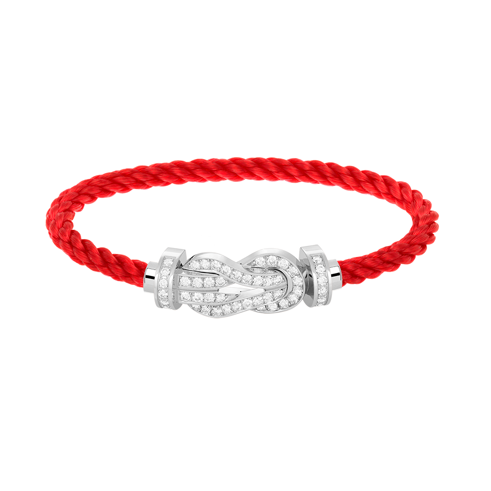 [GALE]CHANCE LARGE 8 FIGURE BUCKLE FULL DIAMOND BRACELET SILVER