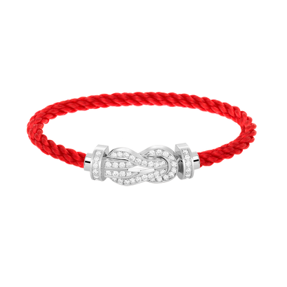 [GALE]CHANCE LARGE 8 FIGURE BUCKLE FULL DIAMOND BRACELET SILVER
