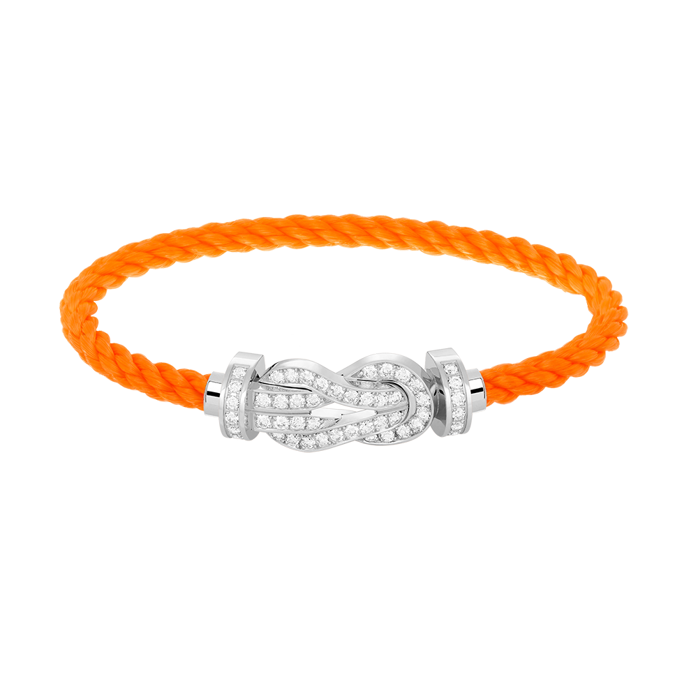 [GALE]CHANCE LARGE 8 FIGURE BUCKLE FULL DIAMOND BRACELET SILVER