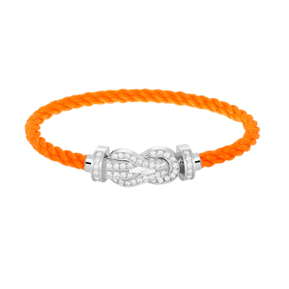[GALE]CHANCE LARGE 8 FIGURE BUCKLE FULL DIAMOND BRACELET SILVER