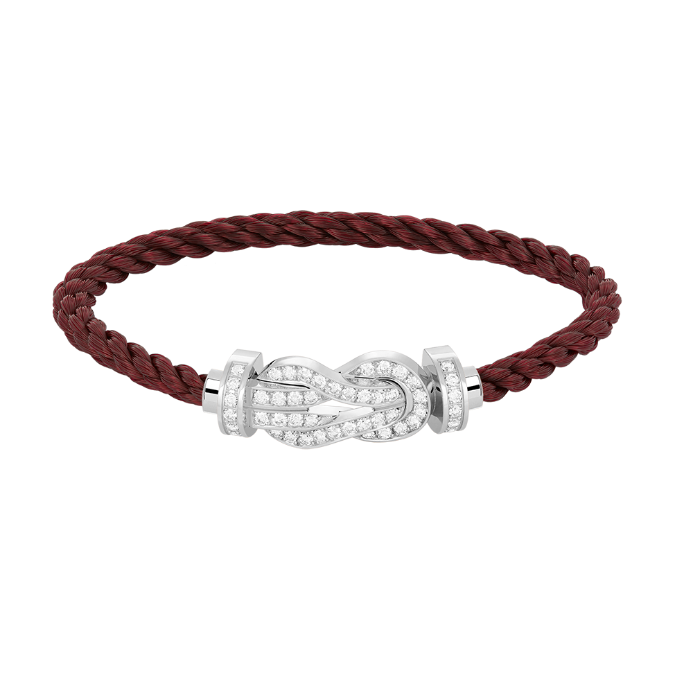 [GALE]CHANCE LARGE 8 FIGURE BUCKLE FULL DIAMOND BRACELET SILVER