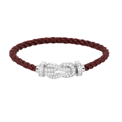 [GALE]CHANCE LARGE 8 FIGURE BUCKLE FULL DIAMOND BRACELET SILVER