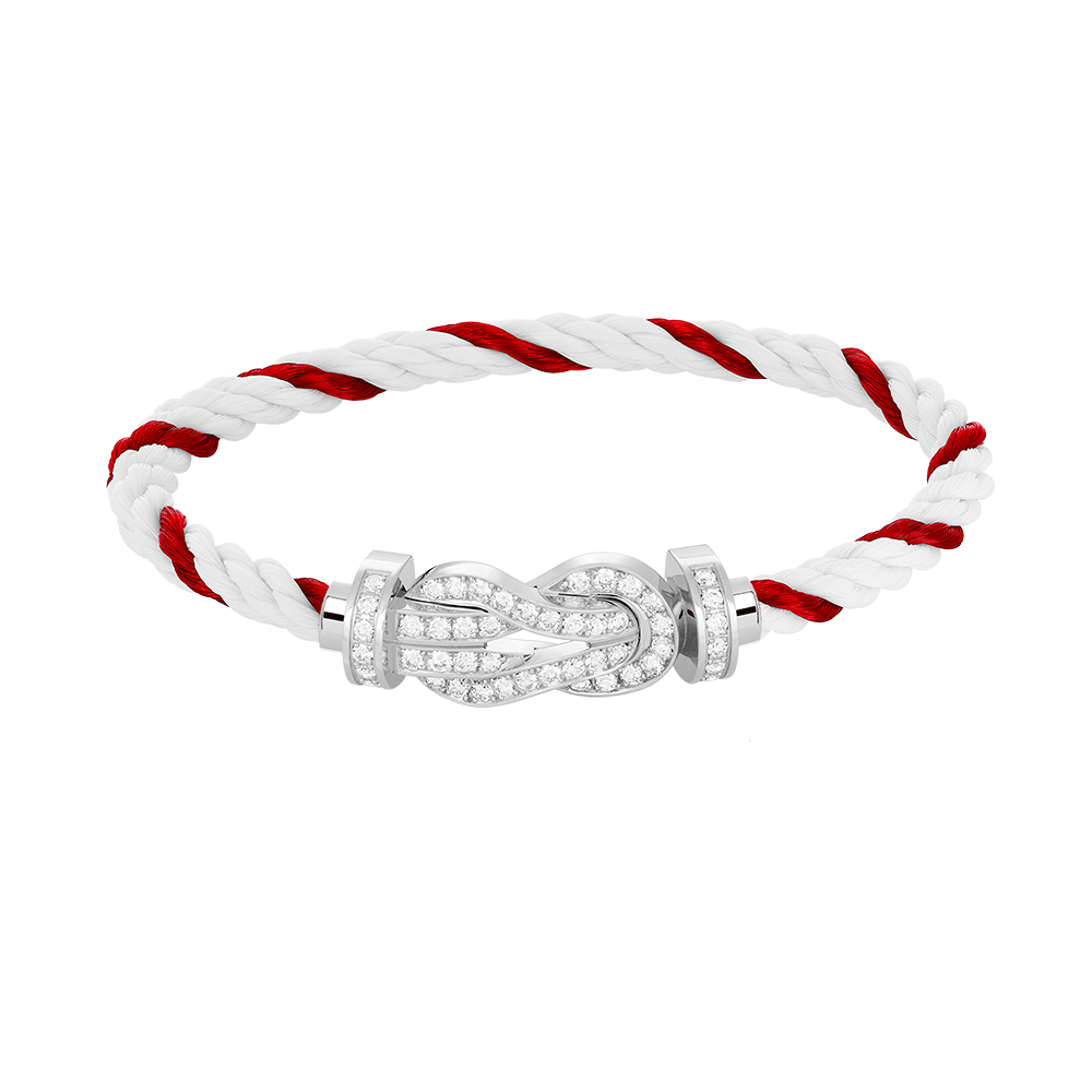 [GALE]CHANCE LARGE 8 FIGURE BUCKLE FULL DIAMOND BRACELET SILVER