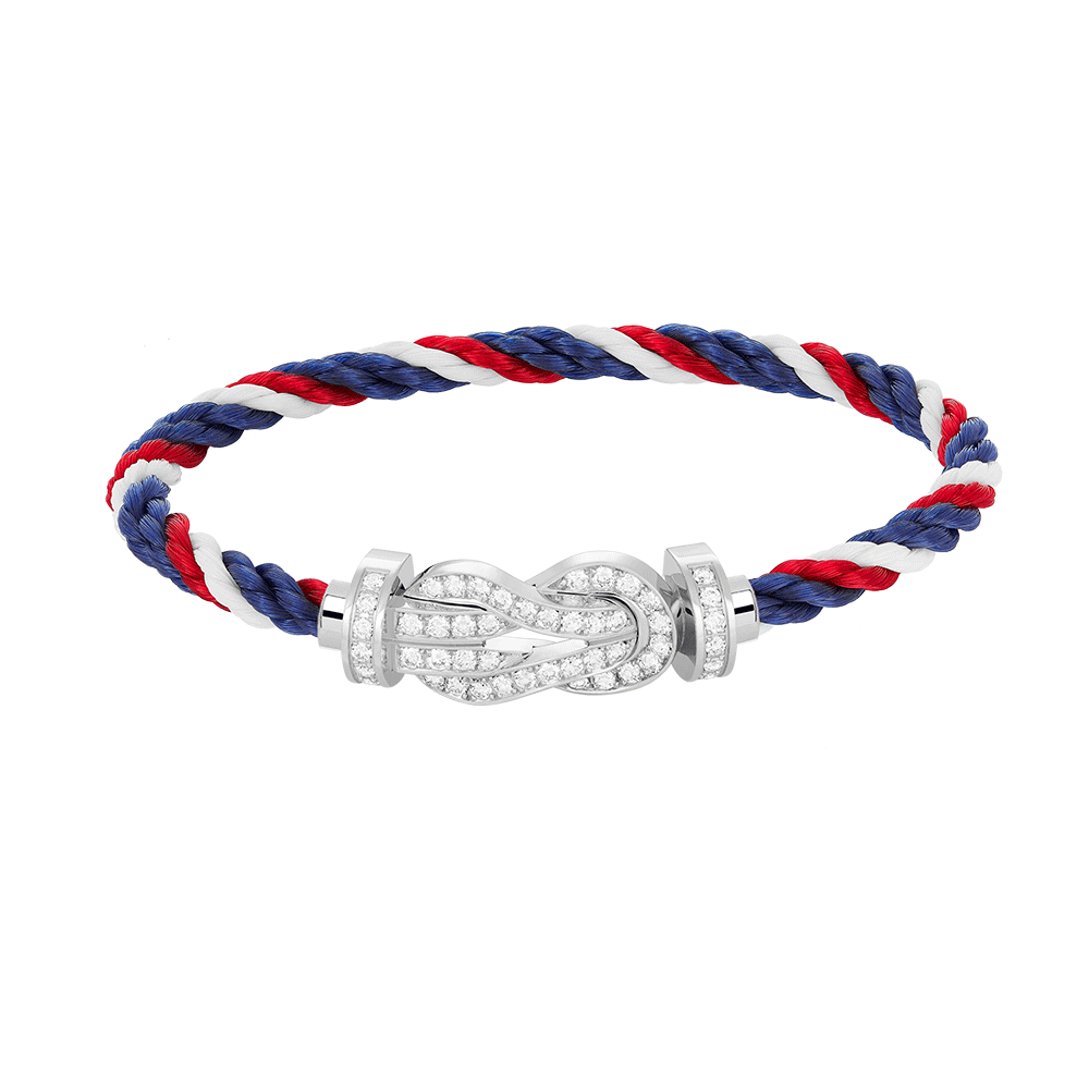 [GALE]CHANCE LARGE 8 FIGURE BUCKLE FULL DIAMOND BRACELET SILVER
