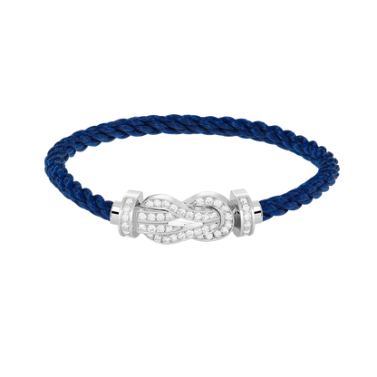 [GALE]CHANCE LARGE 8 FIGURE BUCKLE FULL DIAMOND BRACELET SILVER