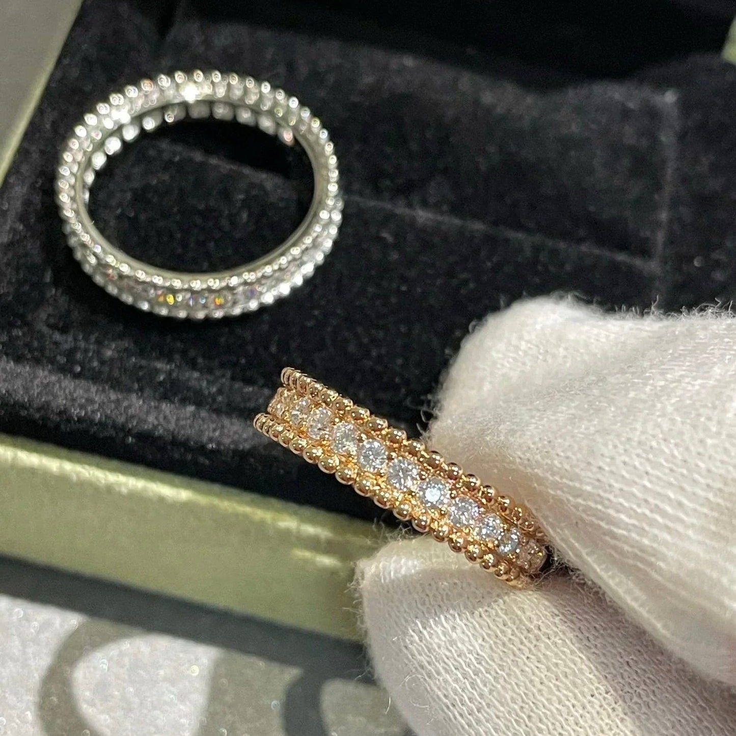 [GALE]PERLEE DIAMOND SILVER RING
