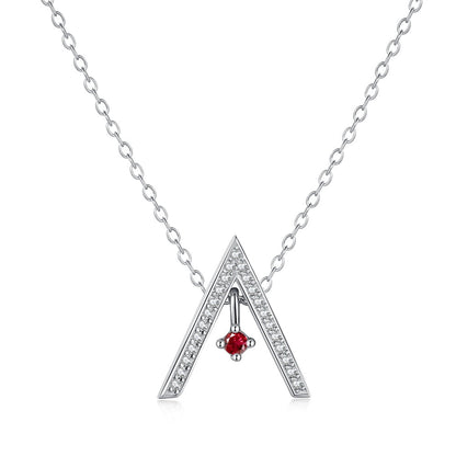[GALE]Sparkling "A" Shape Necklace