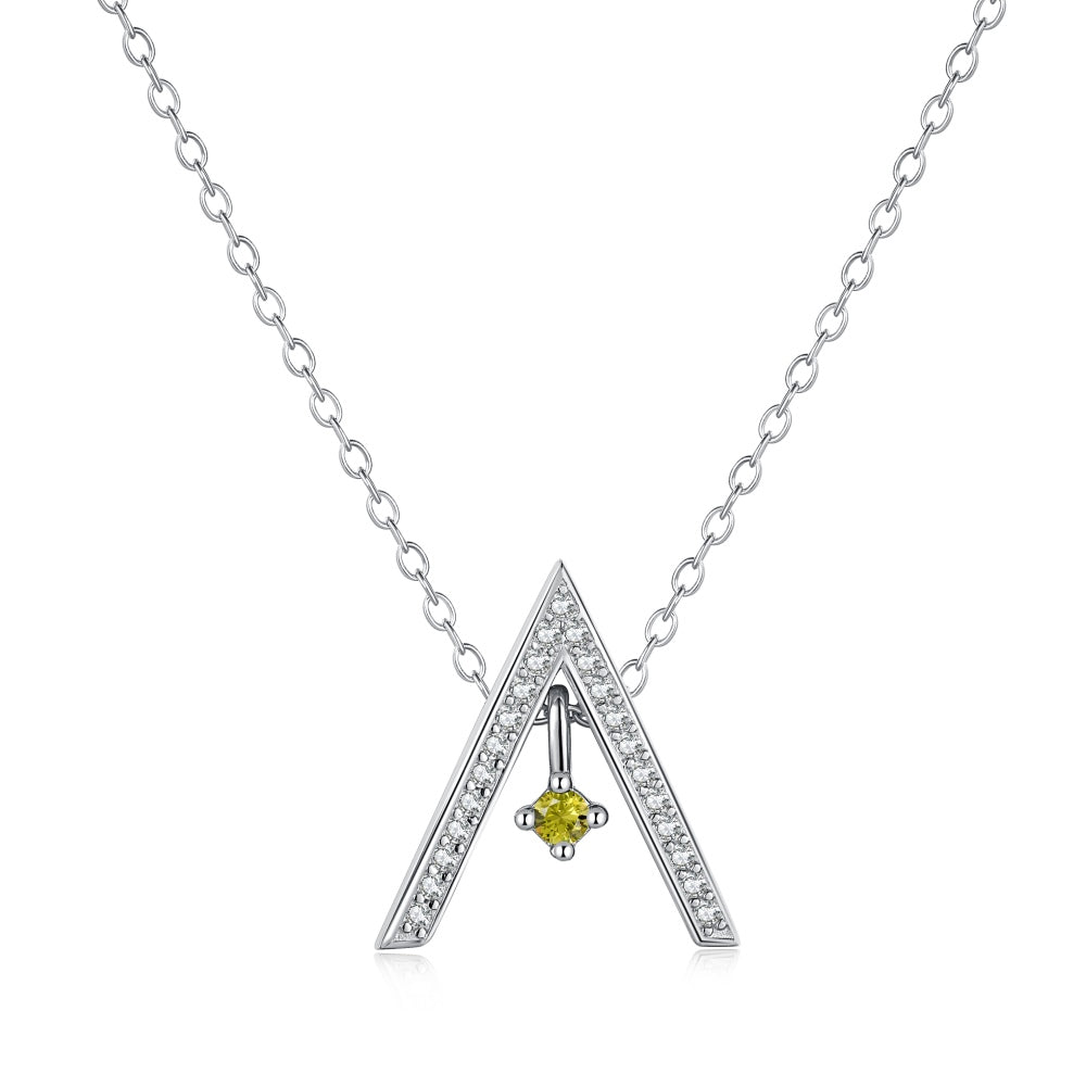 [GALE]Sparkling "A" Shape Necklace