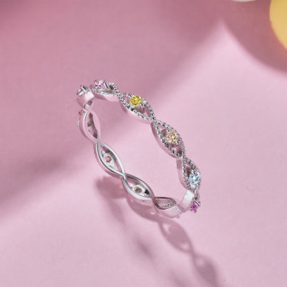 [GALE]Elegant Energetic Round Cut Daily Ring