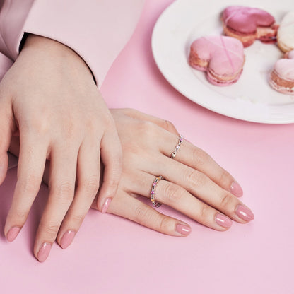 [GALE]Elegant Energetic Round Cut Daily Ring