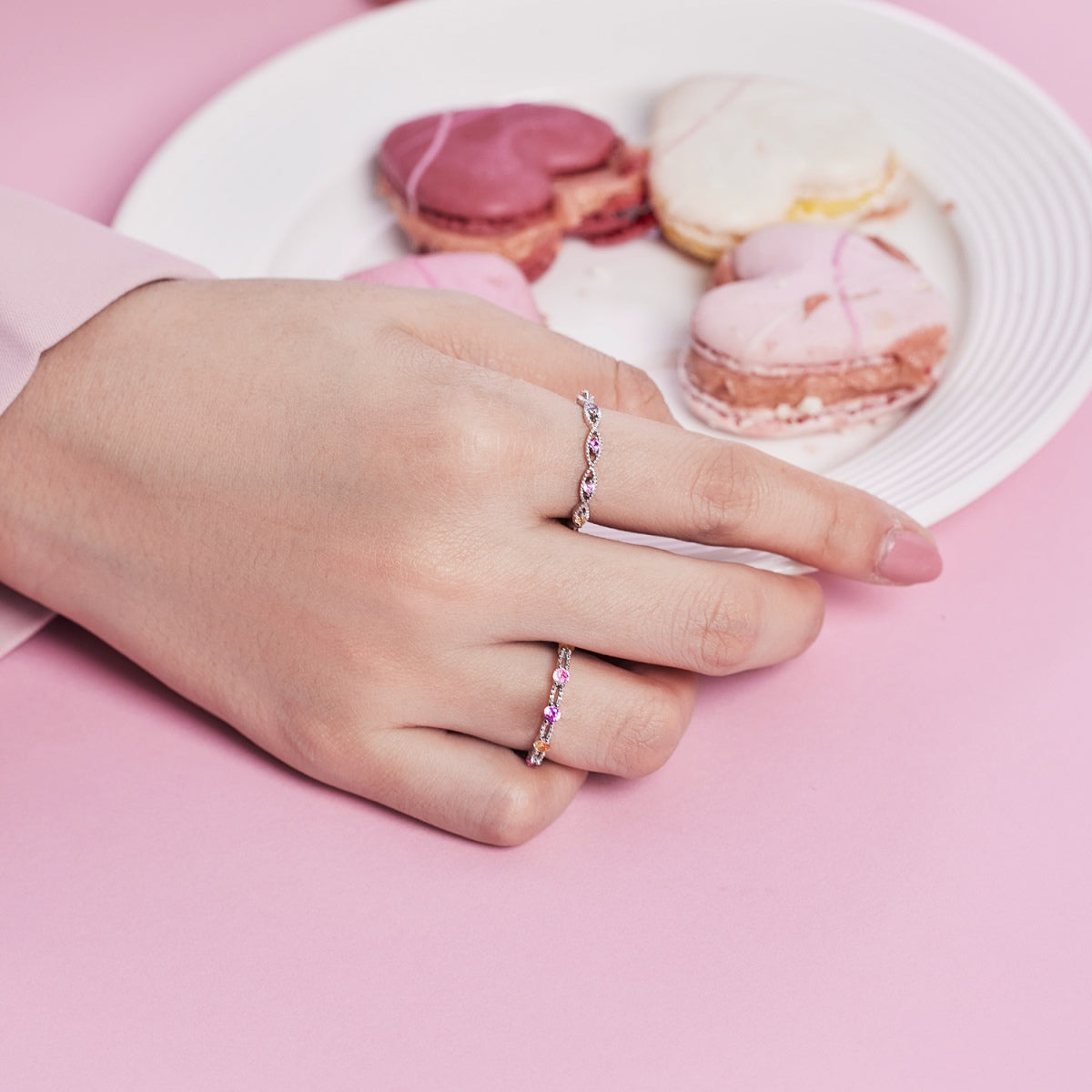 [GALE]Elegant Energetic Round Cut Daily Ring