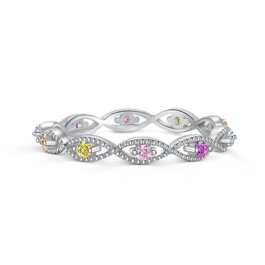 [GALE]Elegant Energetic Round Cut Daily Ring
