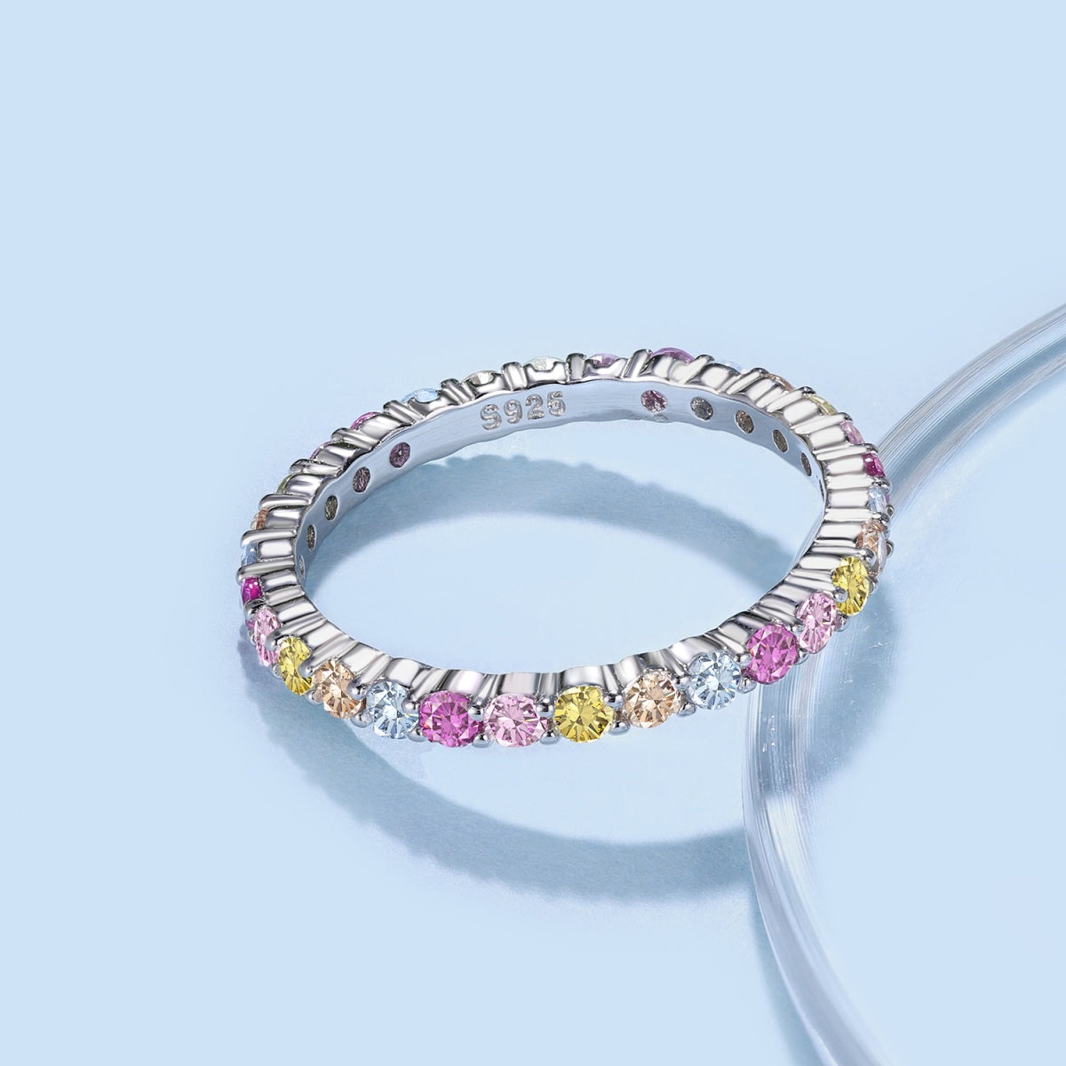 [GALE]Elegant Vivid Round Cut Daily Ring