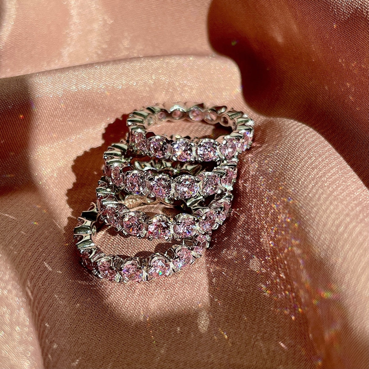 [GALE]Eternity Round Cut Tennis Ring