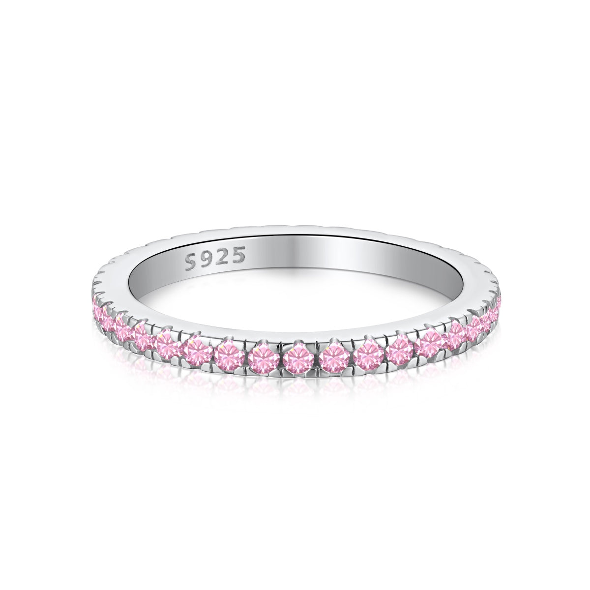 [GALE]Delicate Sparkling Round Cut Daily Ring