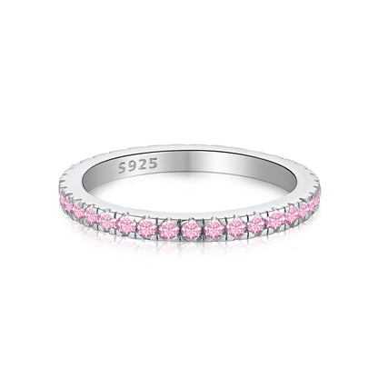 [GALE]Delicate Sparkling Round Cut Daily Ring
