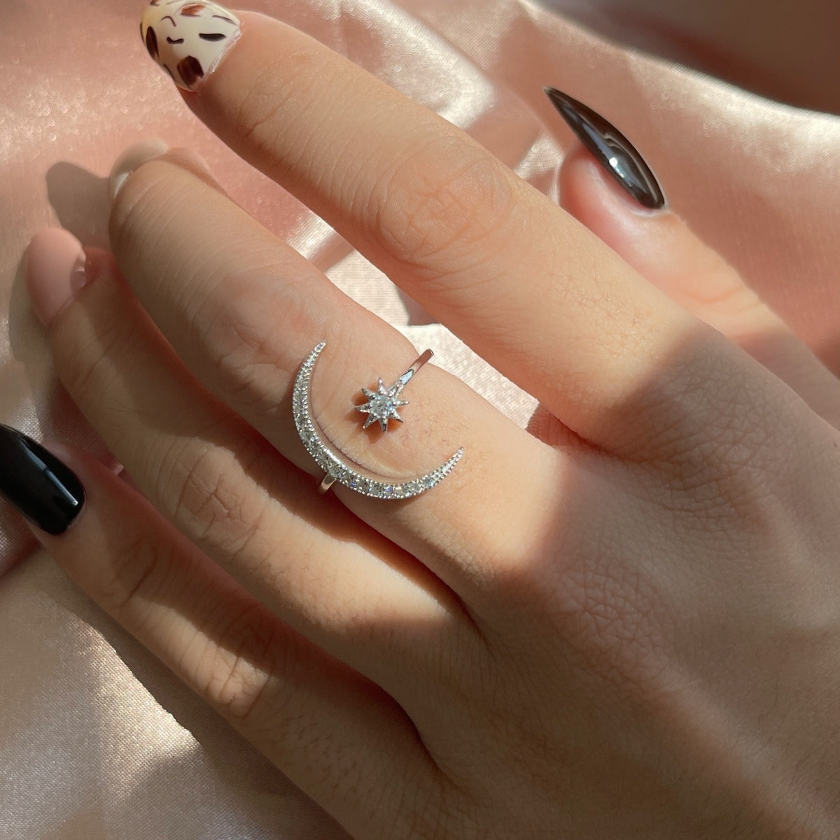 [GALE]Eternity Moon & Star Ring