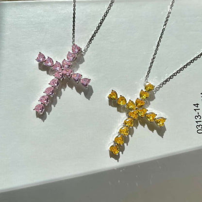 [GALE]Radiant Cross Shape Necklace