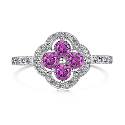[GALE]Four Leaf Clover Flower Design Ring