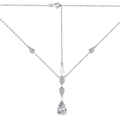 [GALE]Dazzling Pear Cut Necklace