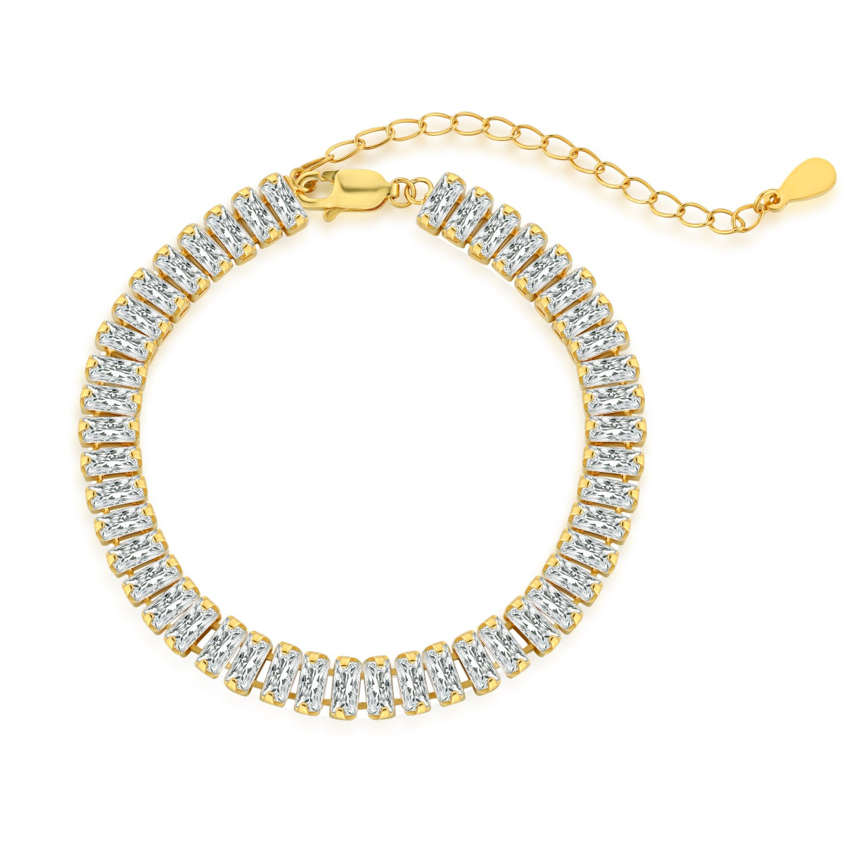 [GALE]Exquisite Emerald Cut Daily Bracelet