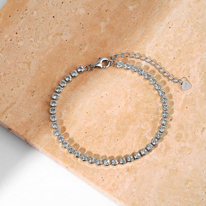 [GALE]Ornate  Sparkling Round Cut Daily Bracelet