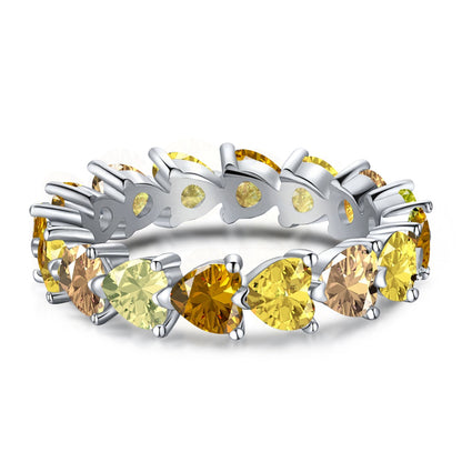 [GALE]0.25 Carat Radiant Romance Heart Cut Lover Ring