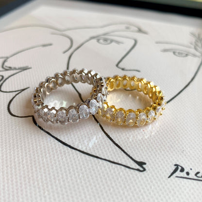 [GALEOrnate Oval Cut Tennis Ring