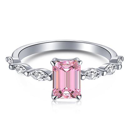 [GALE]1.0 Carat Dainty Resplendent Radiant Cut Daily Ring