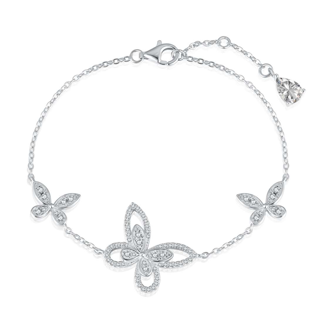 [GALE]Delicate Butterfly Pendant Bracelet