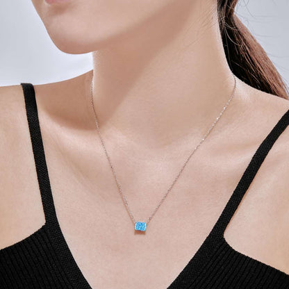 [GALE]Luxurious Square Shape Colorful Necalack