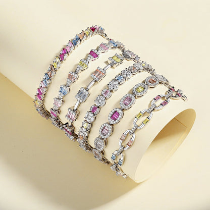 [GALE]Dazzling Colorful Daily Bracelet