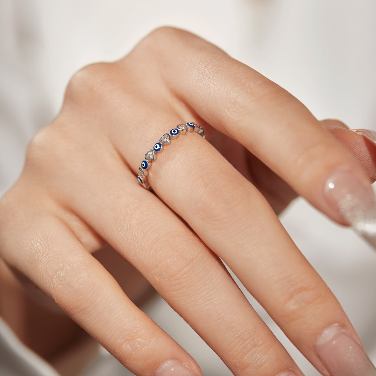 [GALE]Radiant Colorful Round Shape Daily Ring