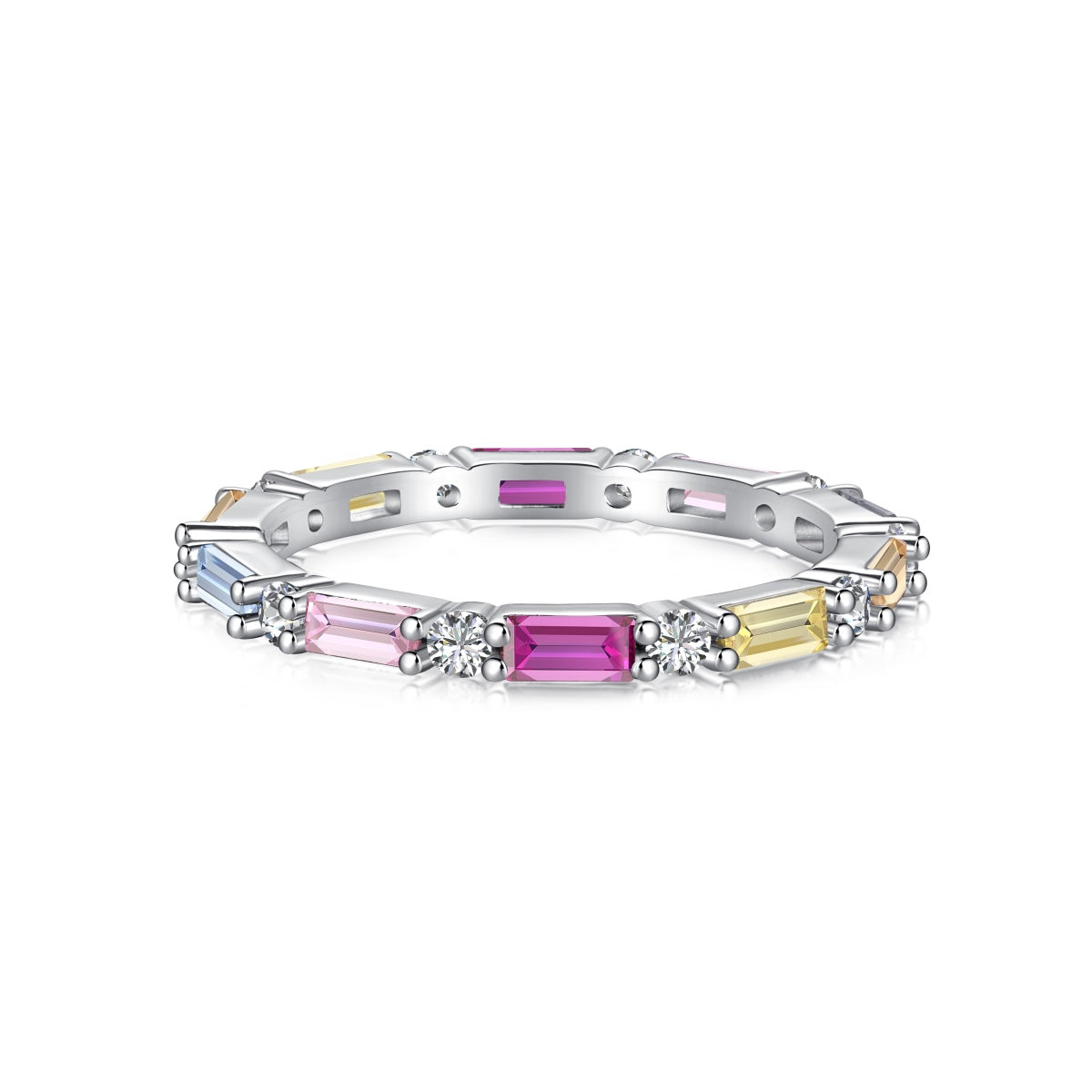 [GALE]Lively In Shades Elegant Radiant Cut Daily Ring