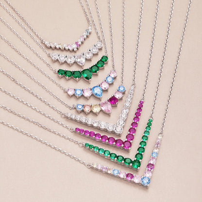 [GALE]Dazzling Rainbow Necklace