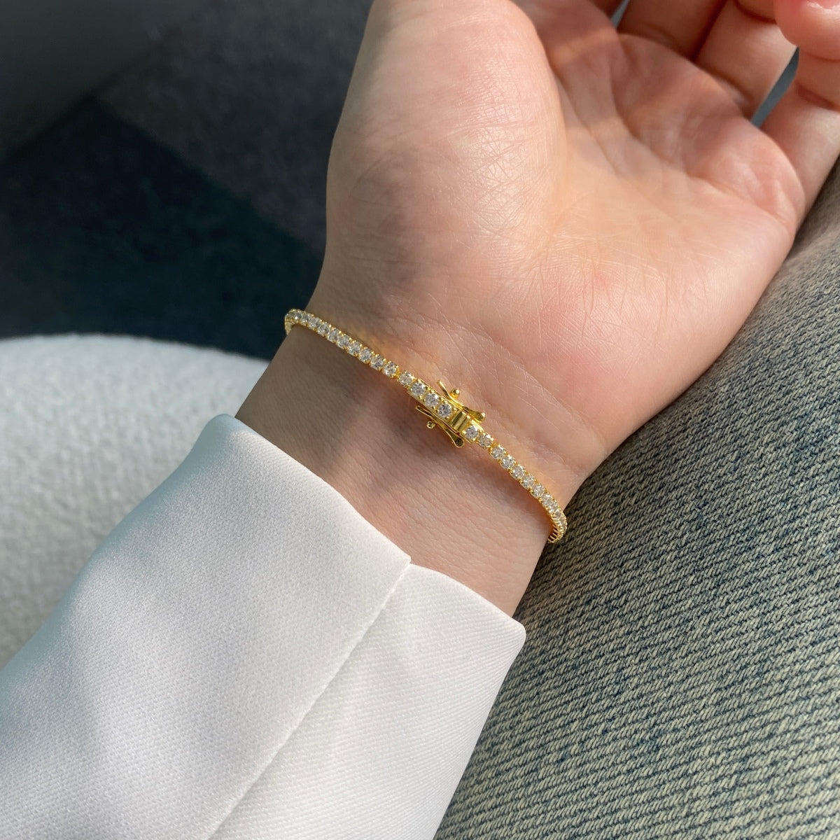 [GALE]Radiant Colorful Round Cut Party Bracelet