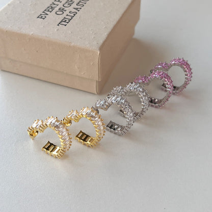 [GALE]Radiant Heart Cutout Earrings