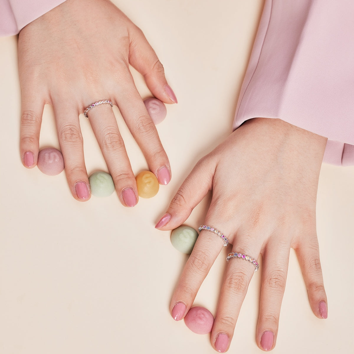 [GALE]Radiant Sparkling Round Cut Daily Ring