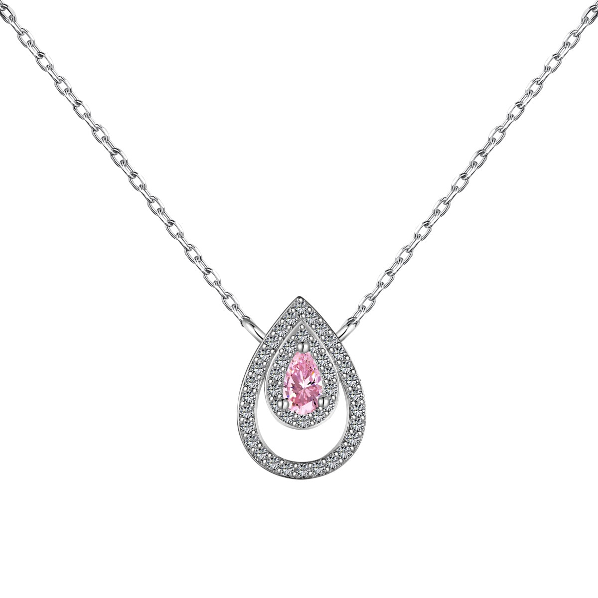 [GALE]Sparkling Pear Cut Necklace
