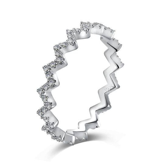 [GALE]Delicate Enchanting Wave Shape Daily Ring