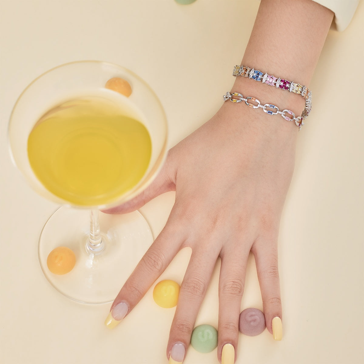 [GALE]Dazzling Colorful Daily Bracelet